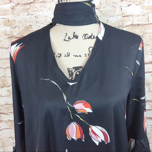 Jeuvre Choker Neck Layered Bell Sleeve Dress Small - Picture 5 of 13